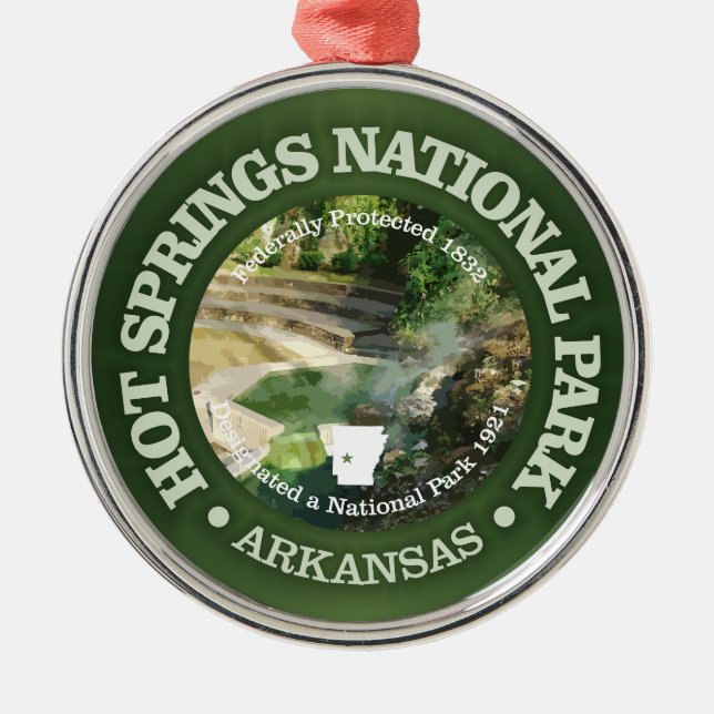 Hot Springs NP2 Metal Tree Decoration (Front)