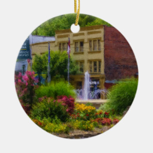 Hot Springs Roundabout Painterly Ceramic Tree Decoration