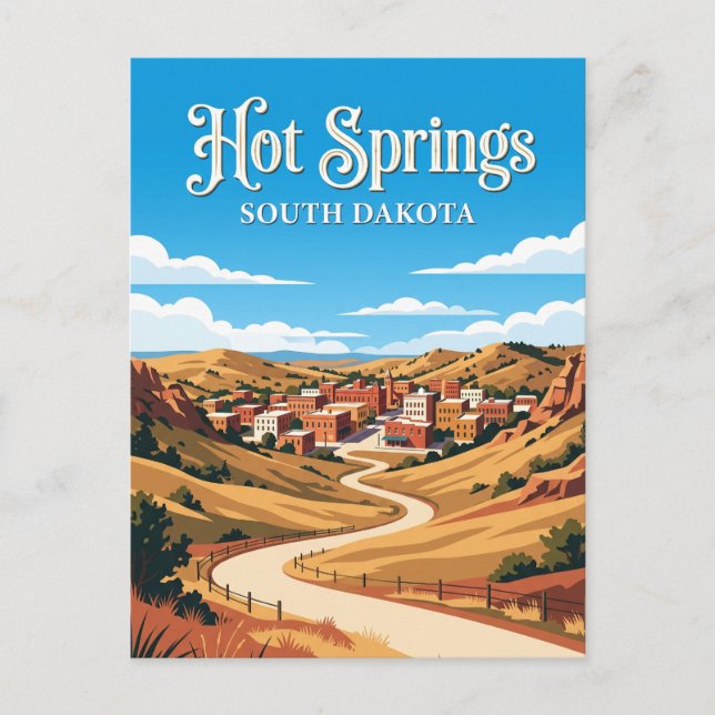 Hot Springs South Dakota Postcard (Front)
