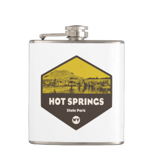Hot Springs State Park Wyoming Hip Flask