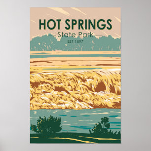 Hot Springs State Park Wyoming Vintage Poster