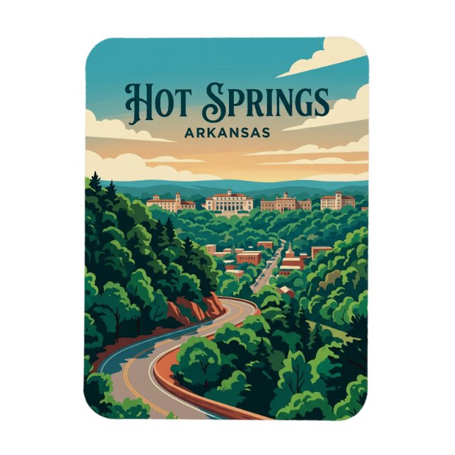 Hot Springs USA Magnet (Vertical)