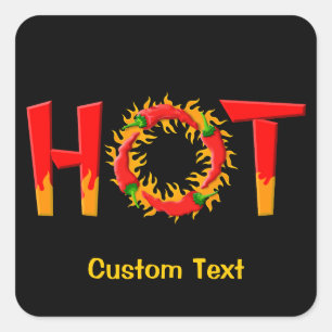HOT SQUARE STICKER