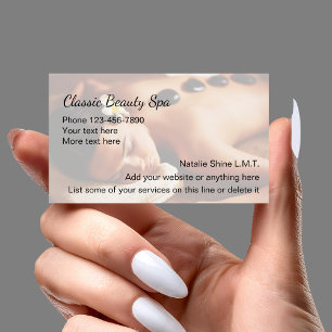 Hot Stone Massage Business Profile Card