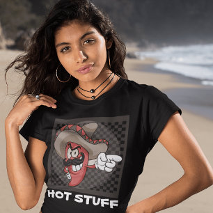 HOT STUFF FUNNY MEXICAN PEPPER HOTTIE T-SHIRT Tri-Blend SHIRT