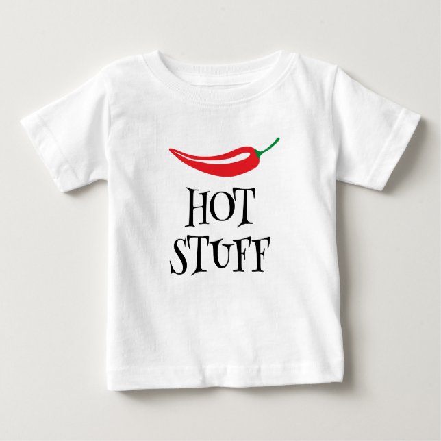Hot Stuff funny spicy hot red cayenne chilli peppe Baby T-Shirt (Front)