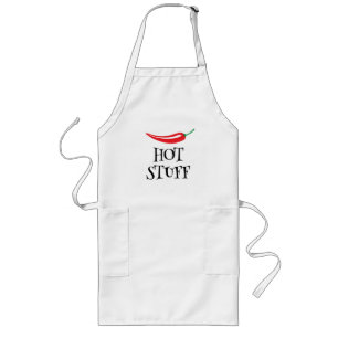 Hot Stuff funny spicy red cayenne chilli pepper BB Long Apron