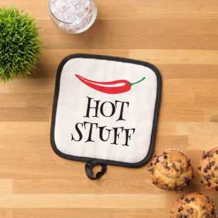 Hot Stuff funny spicy red cayenne chilli pepper Pot Holder