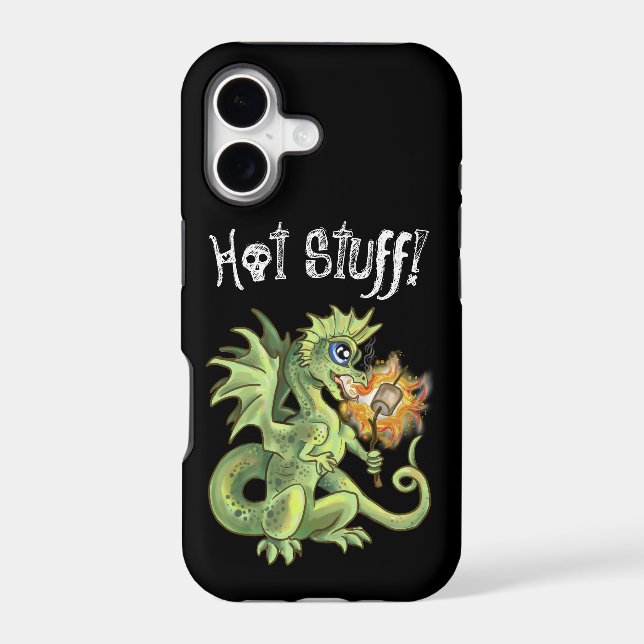 Hot Stuff! lil marshmellow roasting dragon (Back)