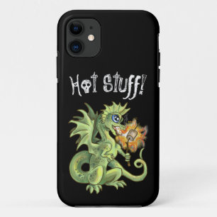 Hot Stuff! lil marshmellow roasting dragon Case-Mate iPhone Case
