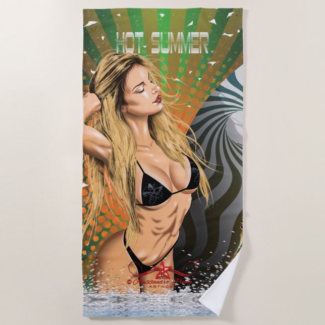 Hot Summer Beach Towel (Front)