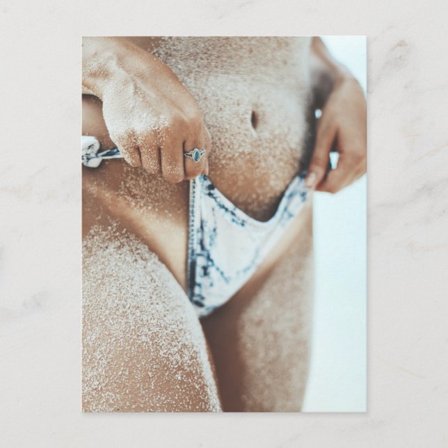 Hot Summer Bikini Beach photo Postcard (Front)