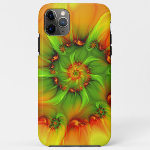 Hot Summer Green Orange Abstract Colourful Fractal Case-Mate iPhone Case