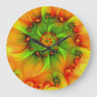 Hot Summer Green Orange Abstract Colourful Fractal