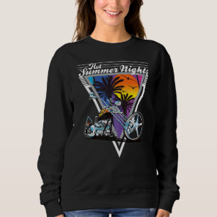 Hot Summer Nights 80's Tropical Vintage Retro Moto Sweatshirt