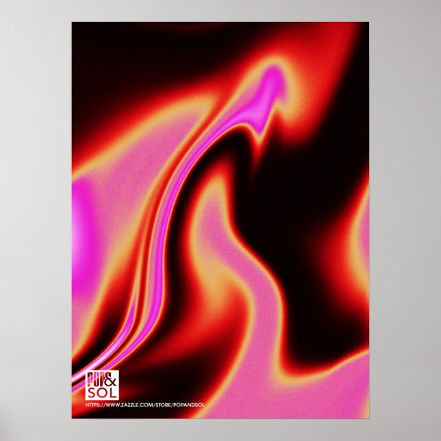 hot sunset gradient poster (Front)