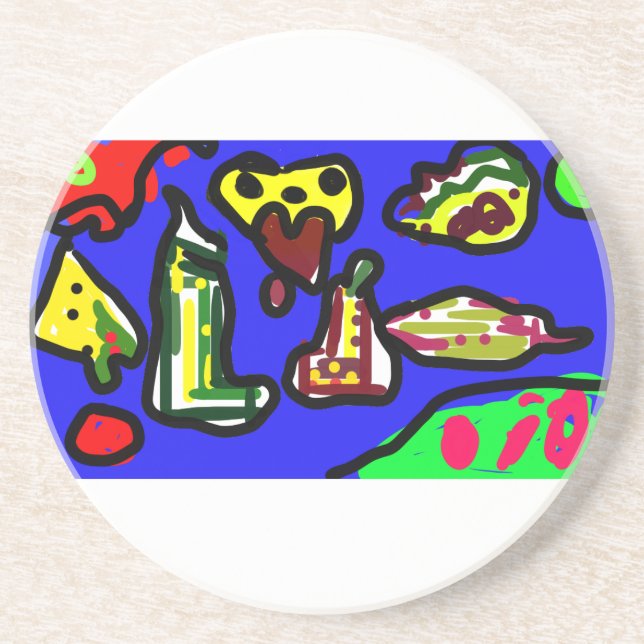 Hot taco and pepper  coaster (Front)