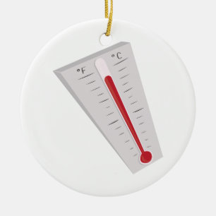 Hot Thermometer Ceramic Tree Decoration