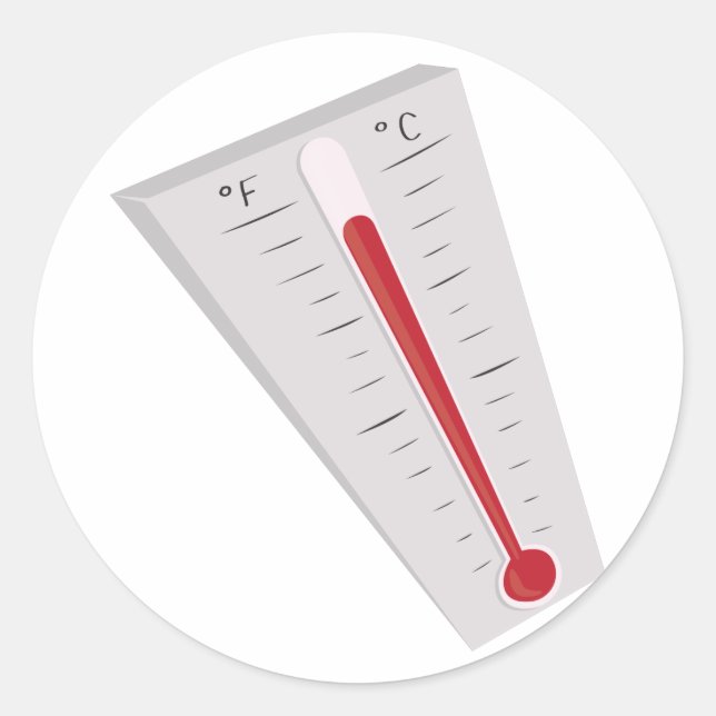 Hot Thermometer Classic Round Sticker (Front)