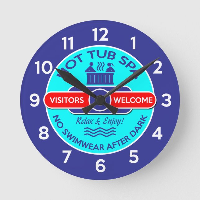 Hot Tub Round Clock (Front)