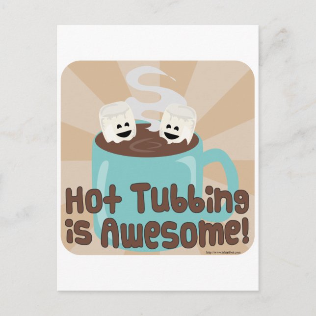 Hot Tubbing Marshmallows Postcard (Front)