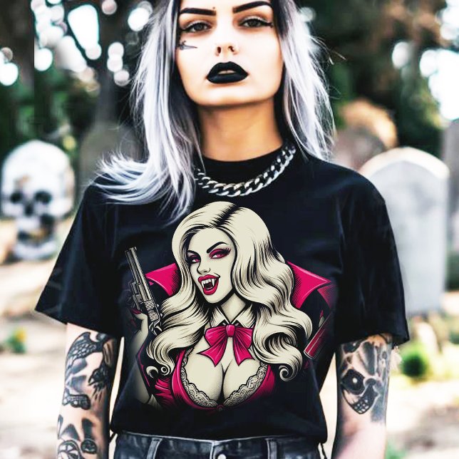 Hot Vampire Goth Girl T-Shirt (Creator Uploaded)