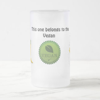 Hot Vegan Chick Frosted Glass Mug