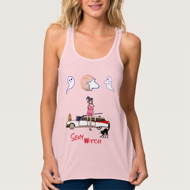 Hot Witch Halloween Tank Top (Front)