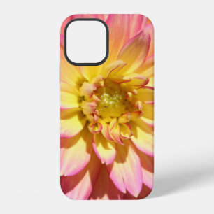 Hot yellow pink Dahlia Flower iPhone 12 Case
