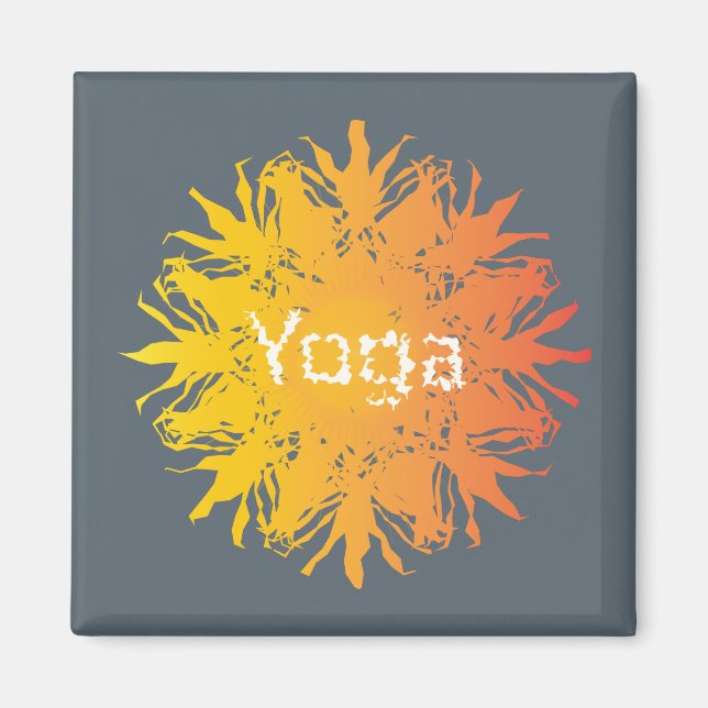 Hot Yoga Sun Magnet (Front)