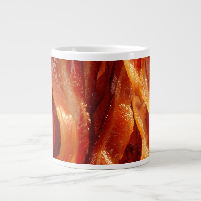 Hot Yummy Salty Bacon Decor Large Coffee Mug (Front)