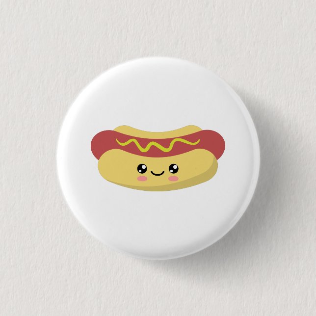 Hotdog 3 Cm Round Badge (Front)