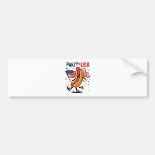 Hotdog 4th of July fireworks Independence Day Bumper Sticker