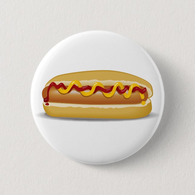 Hotdog 6 Cm Round Badge (Front)