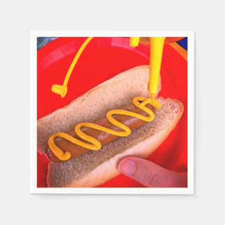 Hotdog and Mustard - Paper Napkin