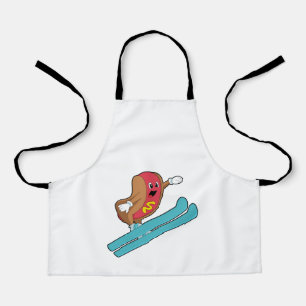 Hotdog as Ski jumper with Ski.PNG Apron