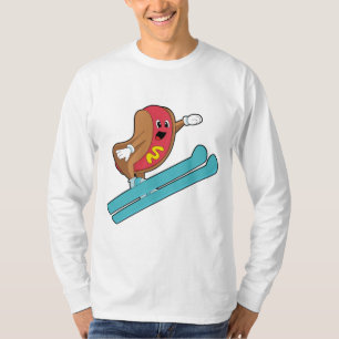 Hotdog as Ski jumper with Ski.PNG T-Shirt