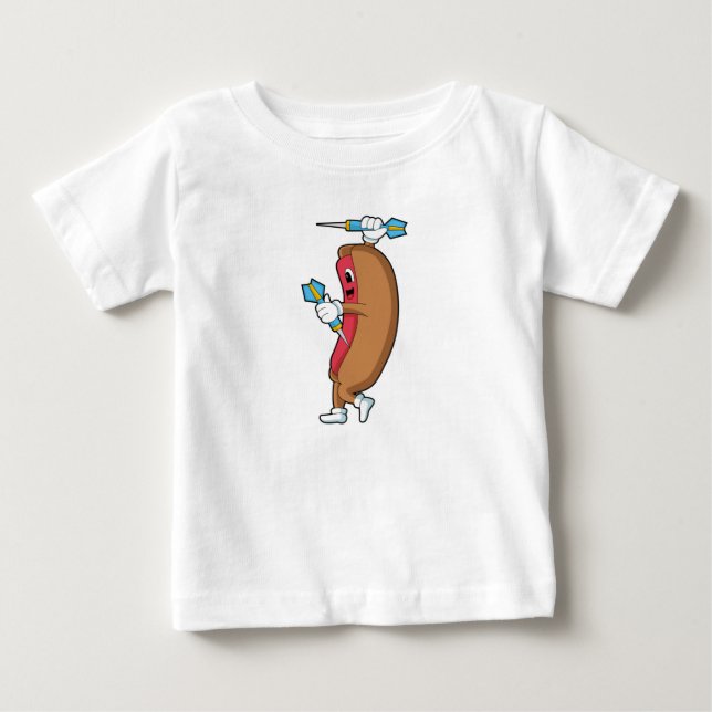 Hotdog at Darts with Dart.PNG Baby T-Shirt (Front)