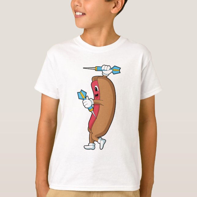 Hotdog at Darts with Dart.PNG T-Shirt (Front)