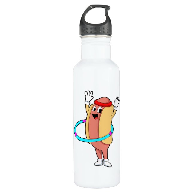 Hotdog at Fitness with Flywheel 710 Ml Water Bottle (Front)