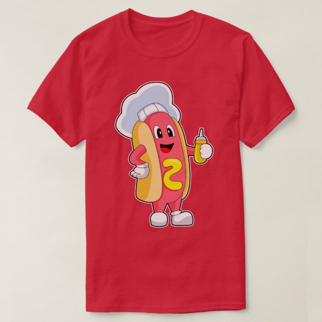 Hotdog Chef Mustard T-Shirt (Design Front)