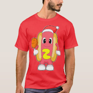 Hotdog Christmas Basketball T-Shirt
