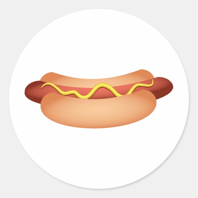 Hotdog Classic Round Sticker (Front)