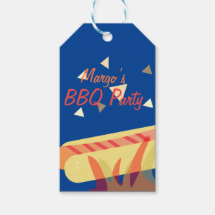 Hotdog Cookout BBQ Birthday Party   Gift Tags