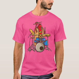 Hotdog Drummer Shirt Drum And Bass Percussionist M