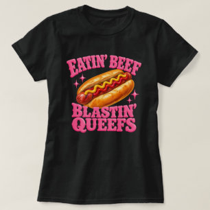 Hotdog Eatin Beef Blastin Farts Funny T-Shirt