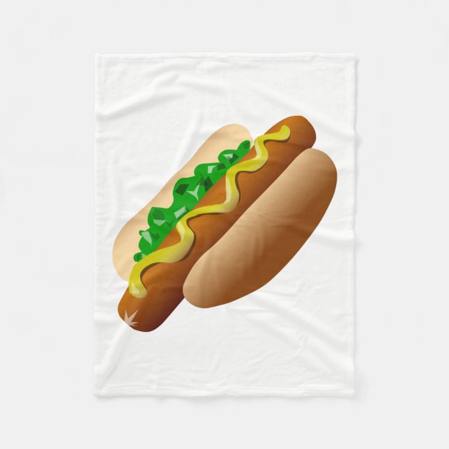 Hotdog Fleece Blanket (Front)