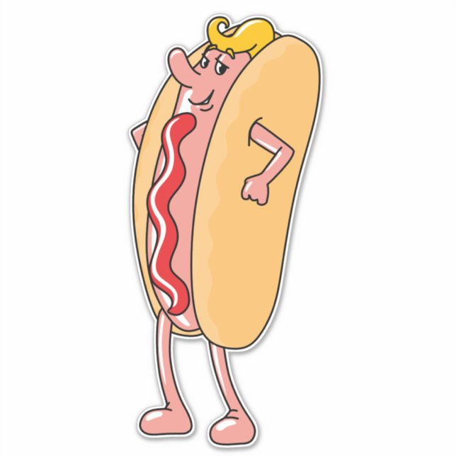 HOTDOG FUNNY DIE-CUT STYLE BIG DECAL STICKERS (Front)