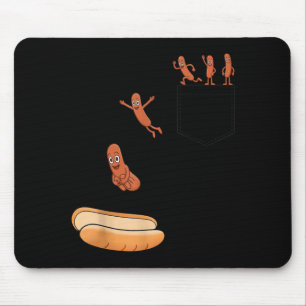 Hotdog High Dive From Poc Funny Bbq Grilling Mouse Pad