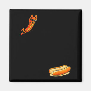 Hotdog high dive funny diving hot dog  magnet